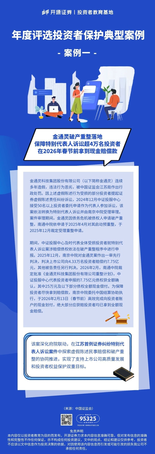 《年度评选投资者保护典型案例》案例一：金通灵破产重整落地，保障特别代表人诉讼超 4 万名投资者在 2026 年春节前拿到现金赔偿款.jpg