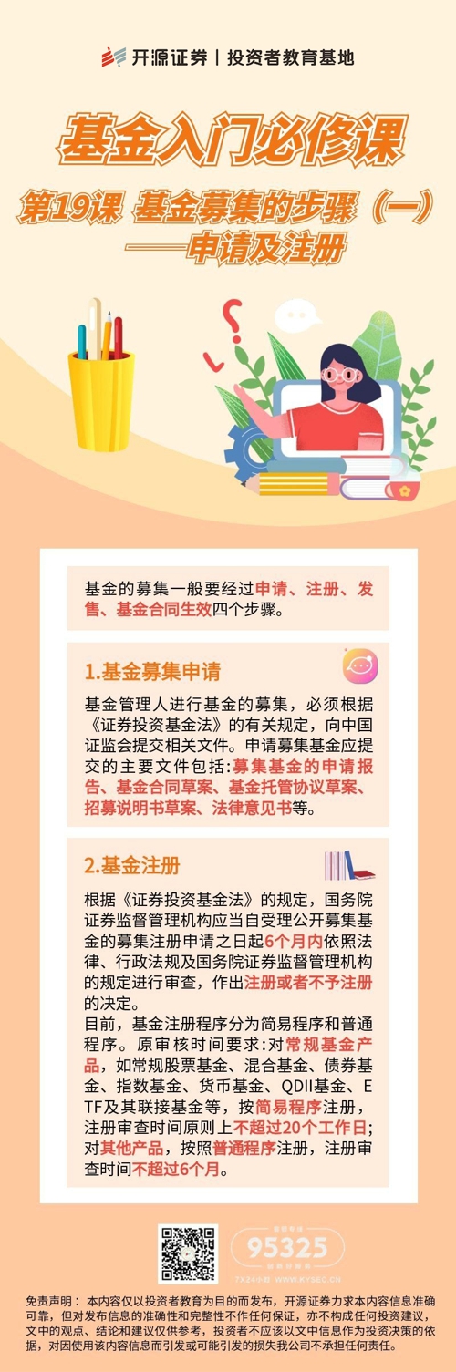 基金入门必修课 | 第19课 基金募集的步骤(一)申请及注册